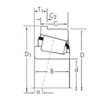 171,45 mm x 260,35 mm x 66,675 mm  Timken HM535349/HM535310-B Rolamentos de rolos gravados