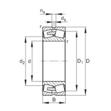 320 mm x 480 mm x 160 mm  FAG 24064-E1A-MB1 Rolamentos esféricos de rolamentos