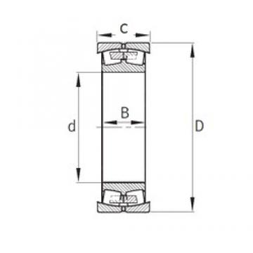 100 mm x 160 mm x 61 mm  FAG 801215A Rolamentos esféricos de rolamentos