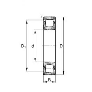 90 mm x 190 mm x 43 mm  FAG 20318-K-MB-C3 Rolamentos esféricos de rolamentos