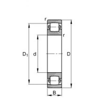 140 mm x 250 mm x 42 mm  FAG 20228-MB Rolamentos esféricos de rolamentos