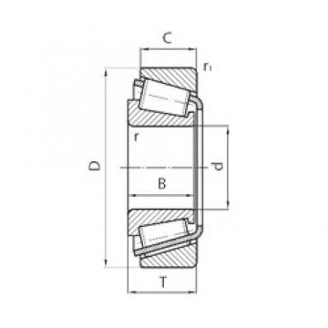 40 mm x 65 mm x 18,583 mm  Timken NP320876/NP552557 Rolamentos de rolos gravados