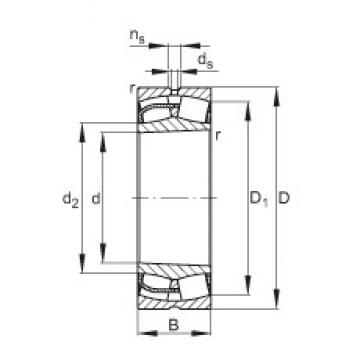 150 mm x 225 mm x 75 mm  FAG 24030-E1-K30 Rolamentos esféricos de rolamentos