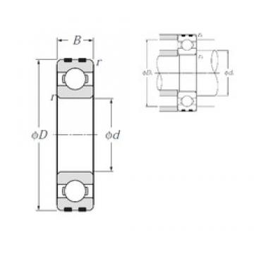 10 mm x 26 mm x 8 mm  NTN EC-6000 Rolamentos de esferas profundas