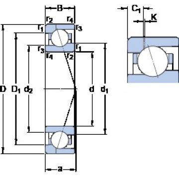 55 mm x 80 mm x 13 mm  SKF 71911 CE/HCP4AH1 Rolamentos de esferas de contacto angular