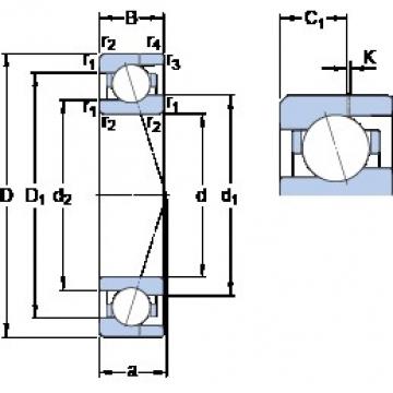 17 mm x 30 mm x 7 mm  SKF 71903 ACE/HCP4AH Rolamentos de esferas de contacto angular