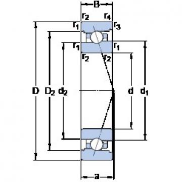 120 mm x 165 mm x 22 mm  SKF 71924 ACB/P4A Rolamentos de esferas de contacto angular