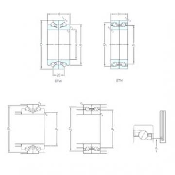 60 mm x 95 mm x 16,5 mm  SKF BTM 60 BTN9/HCP4CDB Rolamentos de esferas de contacto angular