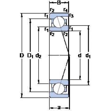 8 mm x 19 mm x 6 mm  SKF 719/8 ACE/HCP4A Rolamentos de esferas de contacto angular