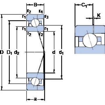 6 mm x 17 mm x 6 mm  SKF 706 ACE/P4AH Rolamentos de esferas de contacto angular