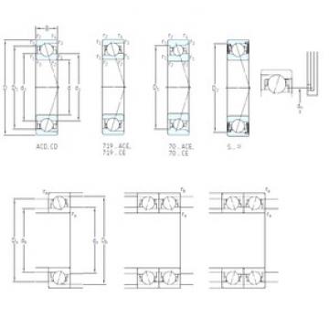 45 mm x 75 mm x 16 mm  SKF S7009 ACE/P4A Rolamentos de esferas de contacto angular