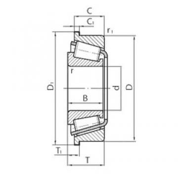 27 mm x 62 mm x 22,5 mm  Timken NP326808-9T401 Rolamentos de rolos gravados