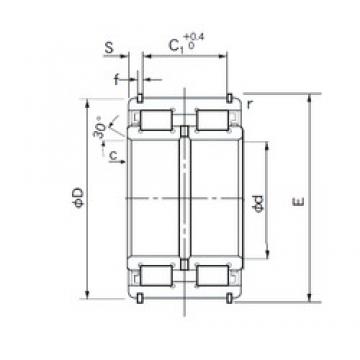 130 mm x 200 mm x 95 mm  NACHI E5026NR Rolamentos cilíndricos