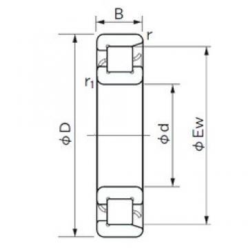 40 mm x 90 mm x 23 mm  NACHI NF 308 Rolamentos cilíndricos