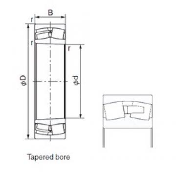 120 mm x 215 mm x 76 mm  NACHI 23224AXK Rolamentos cilíndricos