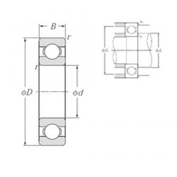 140 mm x 210 mm x 33 mm  NTN 6028 Rolamentos de esferas profundas