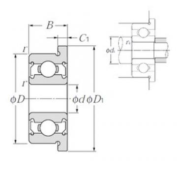 9 mm x 17 mm x 5 mm  NTN FL689ZZ Rolamentos de esferas profundas