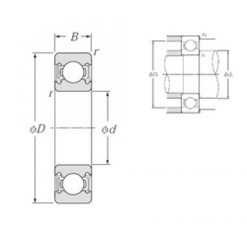 40 mm x 62 mm x 12 mm  NTN 6908LLU Rolamentos de esferas profundas