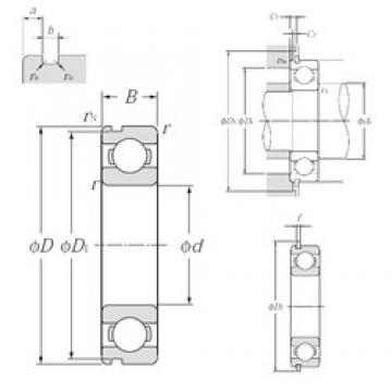 105 mm x 190 mm x 36 mm  NTN 6221NR Rolamentos de esferas profundas