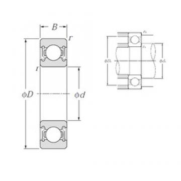 35 mm x 72 mm x 17 mm  NTN 6207LLB Rolamentos de esferas profundas