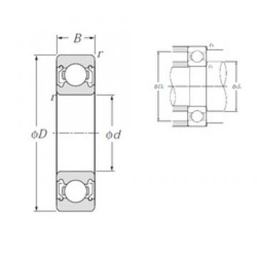 110 mm x 170 mm x 28 mm  NTN 6022ZZ Rolamentos de esferas profundas