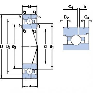 70 mm x 110 mm x 20 mm  SKF 7014 ACB/P4AL Rolamentos de esferas de contacto angular