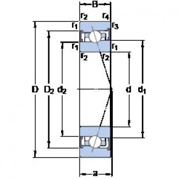 35 mm x 62 mm x 14 mm  SKF S7007 CB/P4A Rolamentos de esferas de contacto angular