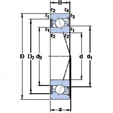 90 mm x 140 mm x 24 mm  SKF S7018 ACE/P4A Rolamentos de esferas de contacto angular