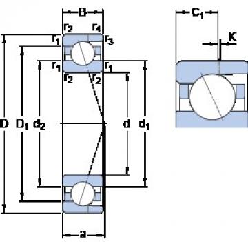 9 mm x 24 mm x 7 mm  SKF 709 CD/P4AH Rolamentos de esferas de contacto angular