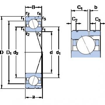 120 mm x 180 mm x 28 mm  SKF 7024 ACD/HCP4AL Rolamentos de esferas de contacto angular