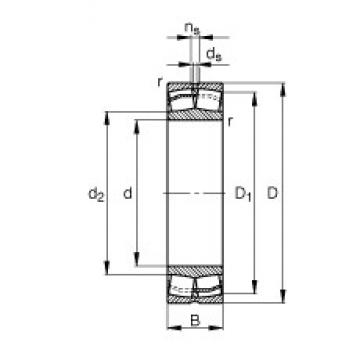 110 mm x 240 mm x 50 mm  FAG 21322-E1-TVPB Rolamentos esféricos de rolamentos