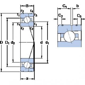 100 mm x 150 mm x 24 mm  SKF 7020 ACE/P4AL Rolamentos de esferas de contacto angular