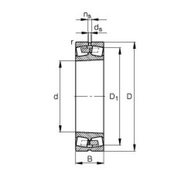 320 mm x 580 mm x 150 mm  FAG 22264-K-MB Rolamentos esféricos de rolamentos