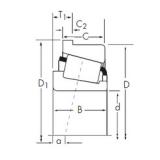 31.75 mm x 72,626 mm x 29,997 mm  Timken 3188/3120-B Rolamentos de rolos gravados