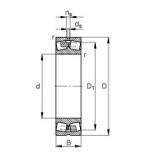 630 mm x 1030 mm x 315 mm  FAG 231/630-B-MB Rolamentos esféricos de rolamentos