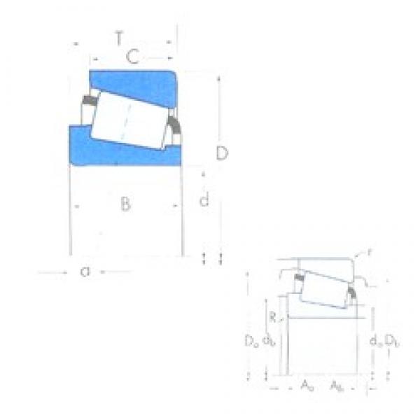 25,4 mm x 58,738 mm x 19,355 mm  Timken 1986/1932 Rolamentos de rolos gravados #1 image