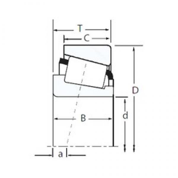 31.75 mm x 61,986 mm x 16,764 mm  Timken LM67048/LM67014 Rolamentos de rolos gravados #1 image