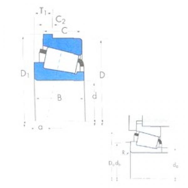 120,65 mm x 160,338 mm x 21,433 mm  Timken L624549/L624510B Rolamentos de rolos gravados #1 image