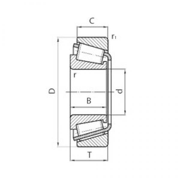 25 mm x 52 mm x 22 mm  Timken NP027538/NP510716 Rolamentos de rolos gravados #1 image