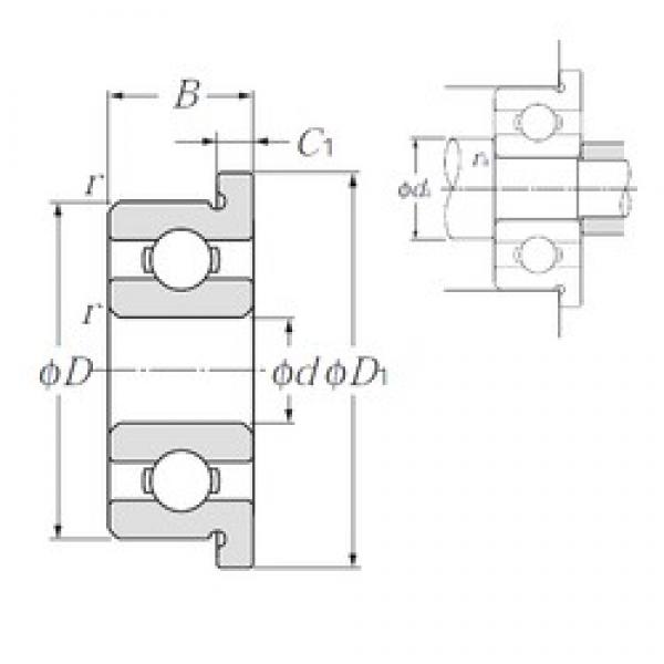 2 mm x 5 mm x 1,5 mm  NTN FL682 Rolamentos de esferas profundas #1 image