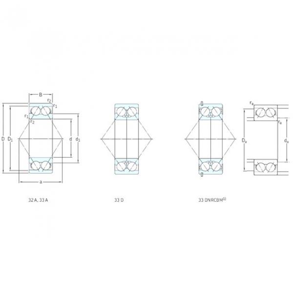 100 mm x 215 mm x 82,6 mm  SKF 3320A Rolamentos de esferas de contacto angular #1 image