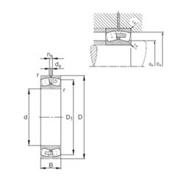 280 mm x 580 mm x 175 mm  FAG 22356-E1A-MB1 Rolamentos esféricos de rolamentos #1 image