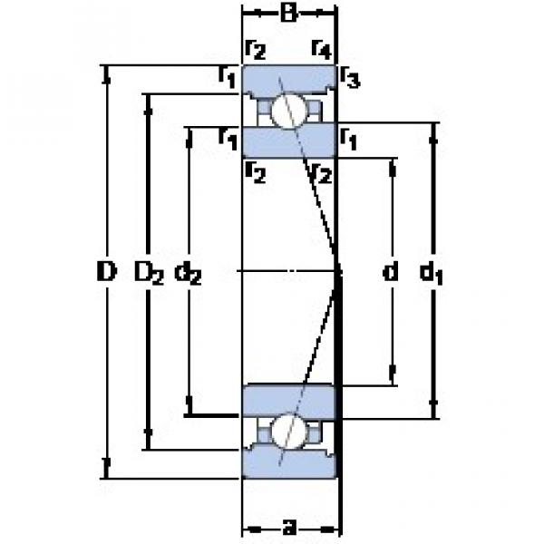 110 mm x 170 mm x 28 mm  SKF 7022 ACB/P4A Rolamentos de esferas de contacto angular #1 image