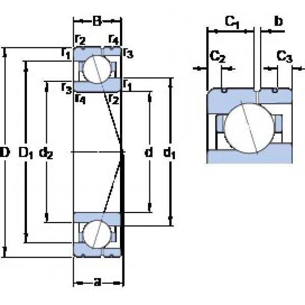 70 mm x 100 mm x 16 mm  SKF 71914 ACE/HCP4AL Rolamentos de esferas de contacto angular #1 image