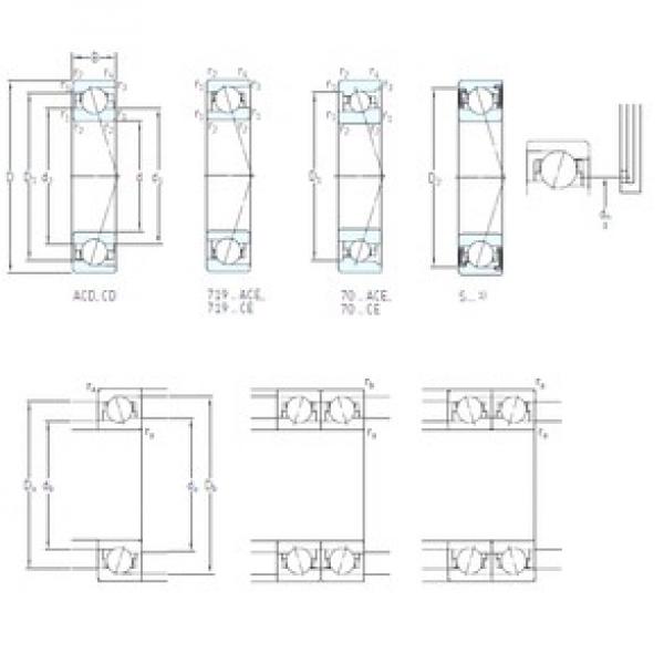 120 mm x 180 mm x 28 mm  SKF S7024 CB/P4A Rolamentos de esferas de contacto angular #1 image