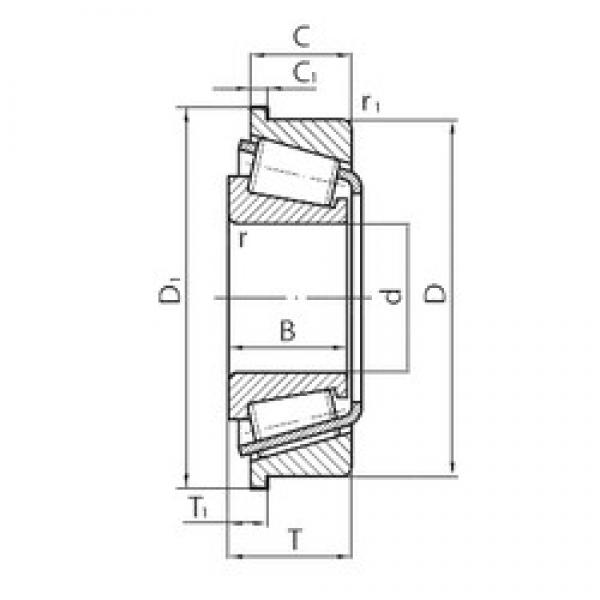 27 mm x 62 mm x 22,5 mm  Timken NP326808-9T401 Rolamentos de rolos gravados #1 image