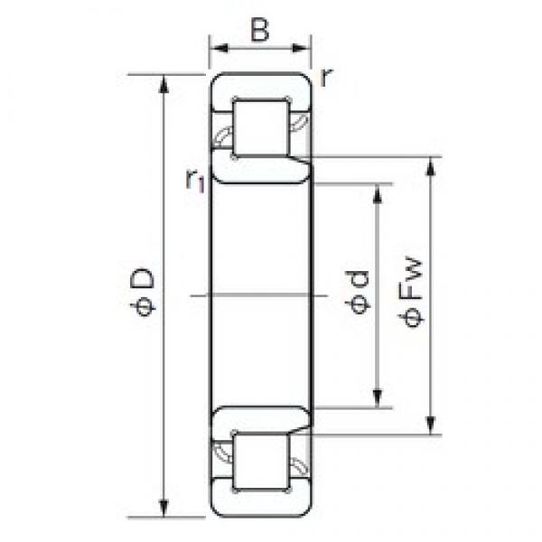 110 mm x 240 mm x 80 mm  NACHI NJ 2322 Rolamentos cilíndricos #1 image