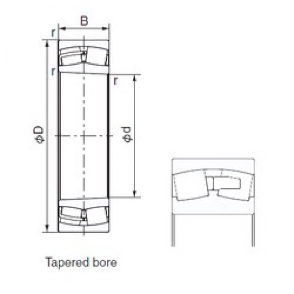 320 mm x 580 mm x 208 mm  NACHI 23264EK Rolamentos cilíndricos #1 image