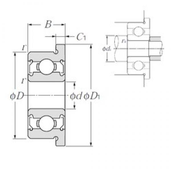 5 mm x 13 mm x 5 mm  NTN FLWBC5-13ZZ Rolamentos de esferas profundas #1 image