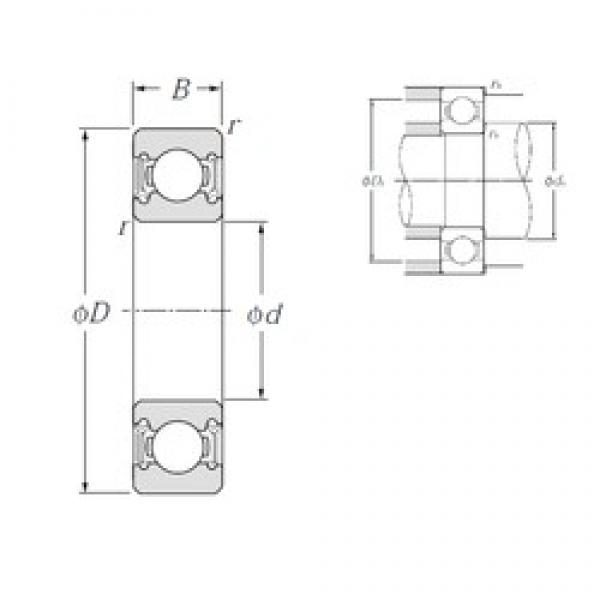 110 mm x 170 mm x 28 mm  NTN 6022LLU Rolamentos de esferas profundas #1 image